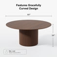 thumbnail image 3 of Abberton 60" Dining Table Round Kitchen Table,Walnut, 3 of 5