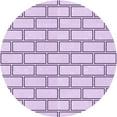 thumbnail image 1 of Ahgly Company Tapis Rond Lavable en Machine Intérieur Transitionnel Lilas Violet Riche, 8 Pieds Rond, 1 of 7