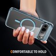 thumbnail image 2 of Decase Magnetic Case Compatible with Google Pixel 9 Pro XL/9 Pro/9, Clear Slim Thin Full-Body Shockproof Protective Cover Compatible with MagSafe Wireless Charger for Woman Man,Blue, 2 of 8