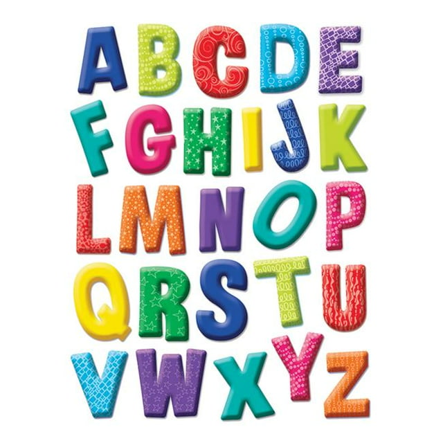 Eureka EU-836071-12 Color My World Alphabet Window Clings - 12 Each