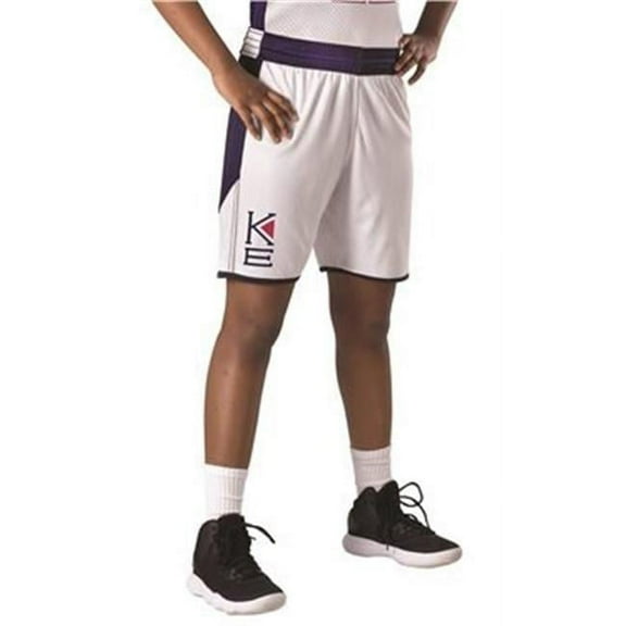 Alleson Athletic B05785503 Womens Single Ply Reversible Shorts, Black & White - Small