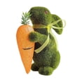 thumbnail image 2 of yulier Flocked Easter Bunny Cute Rabbit Figurine Easter Gift Toy Green Faux Moss Bunny Ornament Spring Easter Decorations Table Centerpiece, 2 of 6