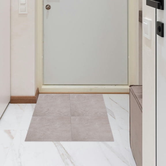 Vosarea 20Pcs Stick and Peel Waterproof Marble Pattern Floor Tiles Durable PVC Flooring
