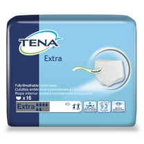TENA Extra Adult Underwear, Pull On 2X-Large Disposable Moderate Absorbency, 72518 - Pack of 12