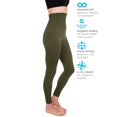 thumbnail image 4 of Leggins para hombre, cintura alta, compresión, control de barriga, color oliva, talla M, 4 of 7