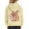 thumbnail image 4 of DISNIMO Cute Capybara Girls Hoodies Pullover Hoodie Sweatshirt for Kids Boys Sweatshirts with Hood Streetwear Hoodie Size 6-7 Youth Long Sleeve Hoodie with Pockets Fall Casual Wear, 4 of 7