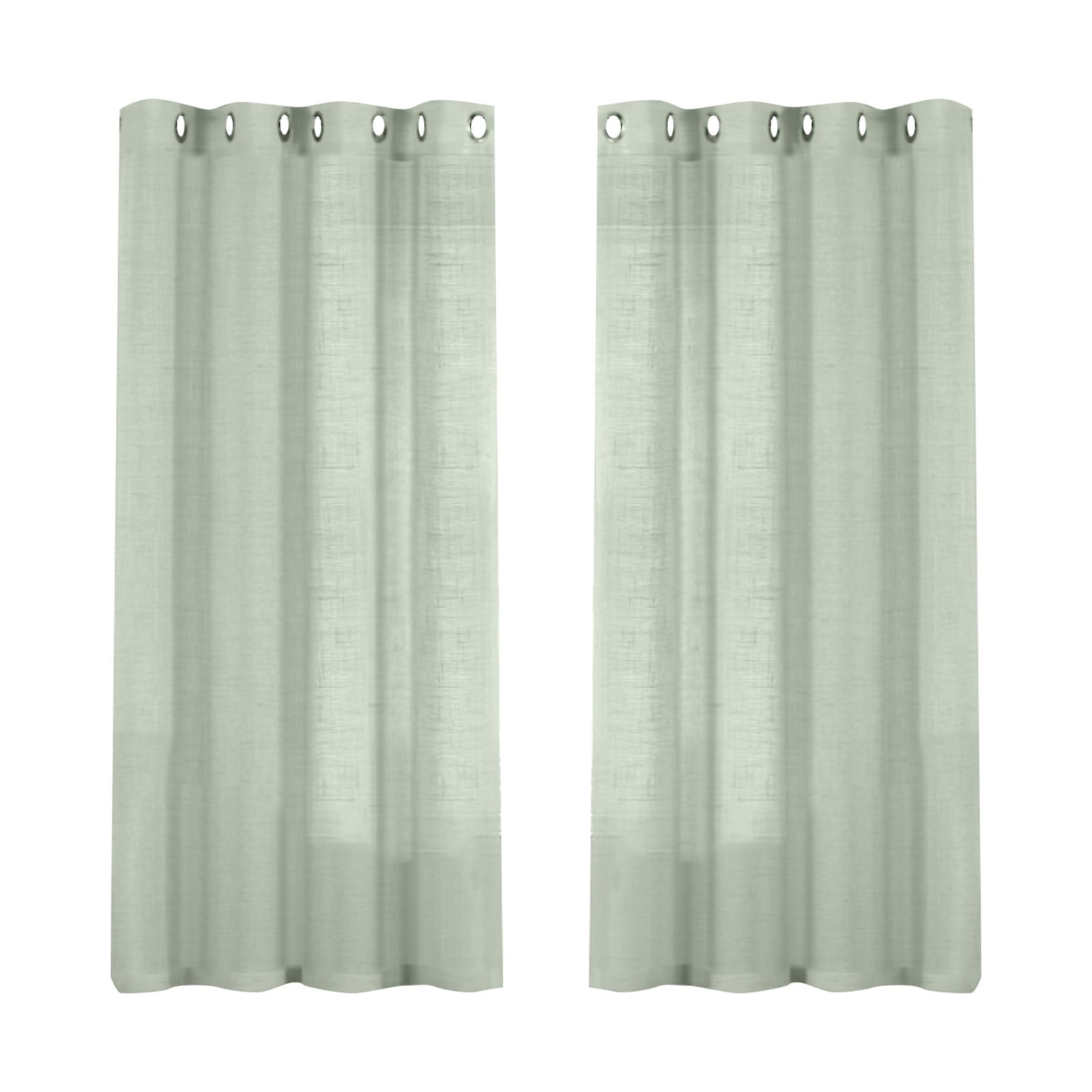 Linen Tulle Curtain 132X160Cm Army Green,2 Curtains,Linen Sheer Curtains 63 Inch Length Semi Sheer Curtains Silver Linen Curtain Panels for Living Room/Bedroom Light Filtering Curtains 2 Panels