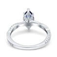 thumbnail image 4 of Infinity Twist Marquise Ring Blue Sapphire CZ 925 Sterling Silver Size 5, 4 of 7