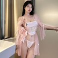 thumbnail image 4 of Albornoz de lencería sexy con bordado de mariposas que atrae la atención, estilo antiguo, hanfu, banda para el vientre, cheongsam de moda nacional de la corte, 4 of 5