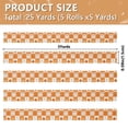 thumbnail image 3 of 5 Rolls Christmas Ribbon 1.5 inch Wide Decorative Ribbon for Gift Wrapping and Holiday Decorations Orange and White Squares, 3 of 7