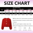 thumbnail image 3 of vigerkar Women's Chunky Knit Open Front Sweater Long Sleeve Button Loose Short Cardigan Outerwear Coats (White, S), 3 of 6