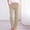 Beige, variant on Outfmvch Linen Pants Women Summer Wide Leg Pants for Women High Waisted Drawstring Elastic Trousers Comfy Straight Leg Long Pants With Pockets Baggy Jeans XL