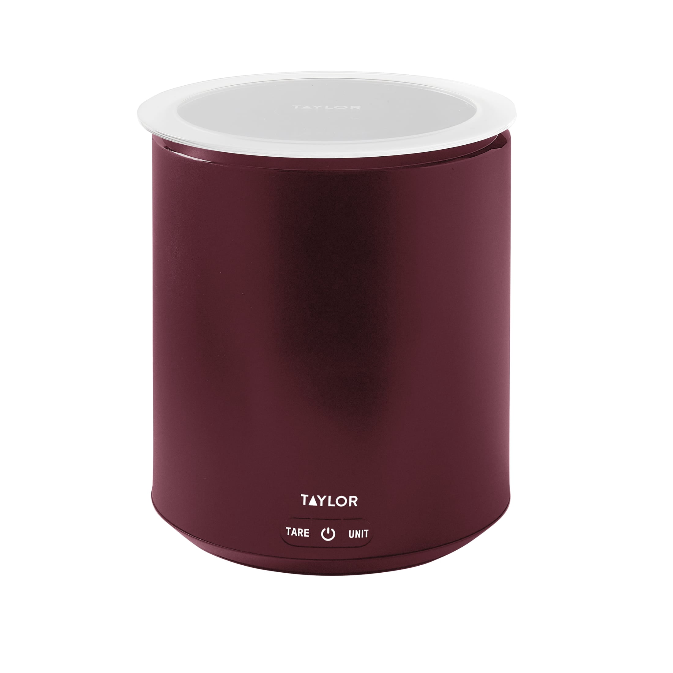 Taylor 4.4 lb USB-C Rechargeable Container Scale with Lid, Digital Food Scale for Recipes, Ruby