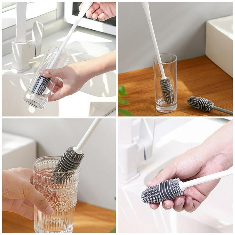 4pcs Cup Brush,Milk Bottle Brush,Straw Cup Brush,Milk Bottle Nipple  Cleaning Brush,Long Handle Thin Brush