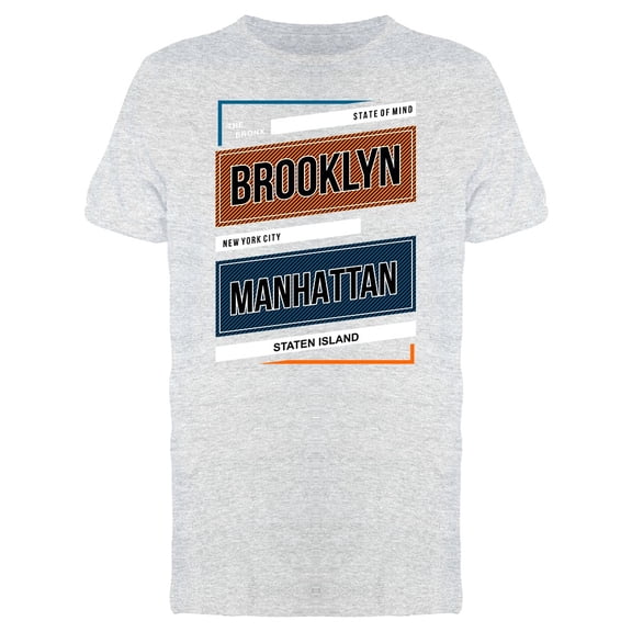 Brooklyn Manhattan Typography Tee Men's -Image by Shutterstock