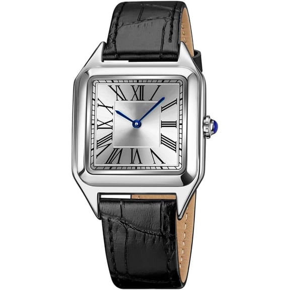 Fashion Retro Square Watches for Women Classic Roman Numeral Analog Quartz Wrist Watch