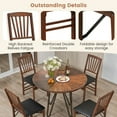 thumbnail image 4 of Barara King Dining Chairs,Restaurant Side Bistro Chair,Set of 2 Folding Chairs with Padded Seat and Rubber Wood Frame-Brown, 4 of 6