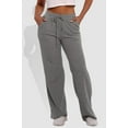 thumbnail image 2 of Waffle Fleece Lined Straight Leg Sweatpants - Light Heather Gray, 2 of 9