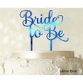 thumbnail image 1 of Bride To Be Wedding Cake Topper Custom Mirror Blue Cake Topper Wedding Cake Decoration Available 6-7 Inches Wide, 1 of 1