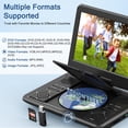 thumbnail image 4 of Reproductor de DVD portátil SQQBZZ de 12,5" con pantalla giratoria USB y SD, 4 of 6
