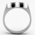 thumbnail image 3 of Bague en Acier Inoxydable Poli Sans Placage Époxy Multi SZ 13 TK849-13, 3 of 4