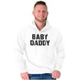 thumbnail image 4 of Baby Daddy Funny Expecting Fathers Men's Big & Tall Graphic Hoodie Brisco Brands 4X, 4 of 5