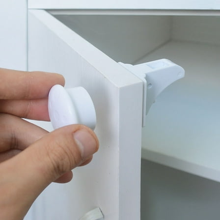 NICEXMAS Safety Door Lock Safety Magnetic Locks White ABS 5pcs