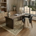 thumbnail image 3 of BERTHMEER 5'x7' Area Rugs for Living Room Bedroom Dining Room Office Farmhouse Traditional Vintage Medallion Non-slip Washable Throw Rugs,Brown, 3 of 7