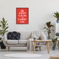thumbnail image 2 of Keep Calm And Carry On Red Phrase Inspirational Graphic Art Black Framed Art Print Wall Art, 2 of 8