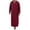 Red, variant on Mens Kaftan Thobe Long Sleeve Loose Casual V Neck Hooded Linen Robe Long Gown with Pockets Arabic Robe