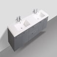 thumbnail image 3 of Eviva Luxury 84 inch Gray Bathroom Vanity with Integrated Acrylic Sinks, 3 of 5