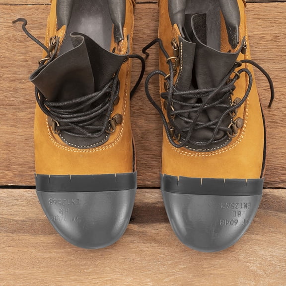 ibasenice Steel Toe Guard Grey Wear-Resistant Safety Shoe Protector 1 Pair for Work Boots