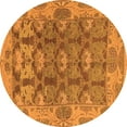 thumbnail image 1 of Ahgly Company Indoor Round Abstract Orange Modern Area Rugs, 6' Round, 1 of 4
