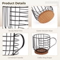 thumbnail image 4 of Soporte para cápsulas de café, soporte para cápsulas de café de gran capacidad, cesta de almacenamiento para tazas K, organizador de cápsulas de café, soporte para filtro de café para cafeterías, 4 of 6