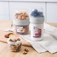 thumbnail image 3 of Double Layers Food Container Multifunctional Transparent Portable Yogurt Cereal To-Go Container for Baby, 3 of 10