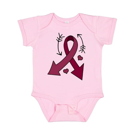 

Inktastic Burgundy Ribbon with Arrows for Multiple Myeloma Awareness Gift Baby Boy or Baby Girl Bodysuit