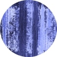 thumbnail image 1 of Ahgly Company Indoor Round Oriental Blue Industrial Area Rugs, 3' Round, 1 of 4