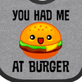 thumbnail image 4 of Inktastic You Had Me at Burger Boys or Girls Baby Bib, 4 of 4