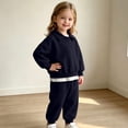 thumbnail image 6 of Trikvn Kids Girls Fall Tracksuit 2-Piece Outfit Collared Long Sleeve Pullover Sweatshirt and Elastic Waist Sweatpants Set Casual Athletic Loungewear Active Playwear, 6 of 8