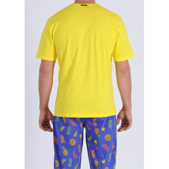Maui And Sons Shark Crew Neck Tee For Men In Blazzing Yellow SMALL