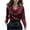Wine #046, variant on Women's Elegant Solid Satin Cowl Neck Blouse Long Sleeves Casual Business Dressy Shirts Office Work Ladies Top White L