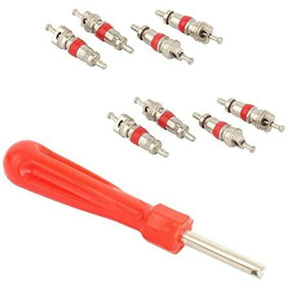 TOMALL Tire Valve Stem Repair Tool 8pcs Core + Single Head Remover