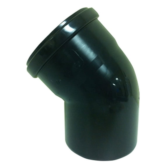 Centrotherm ISELL0445UV InnoFlue Residential SW Black Long Elbow PPS-UV - 45 Degree, 4 in. Diameter