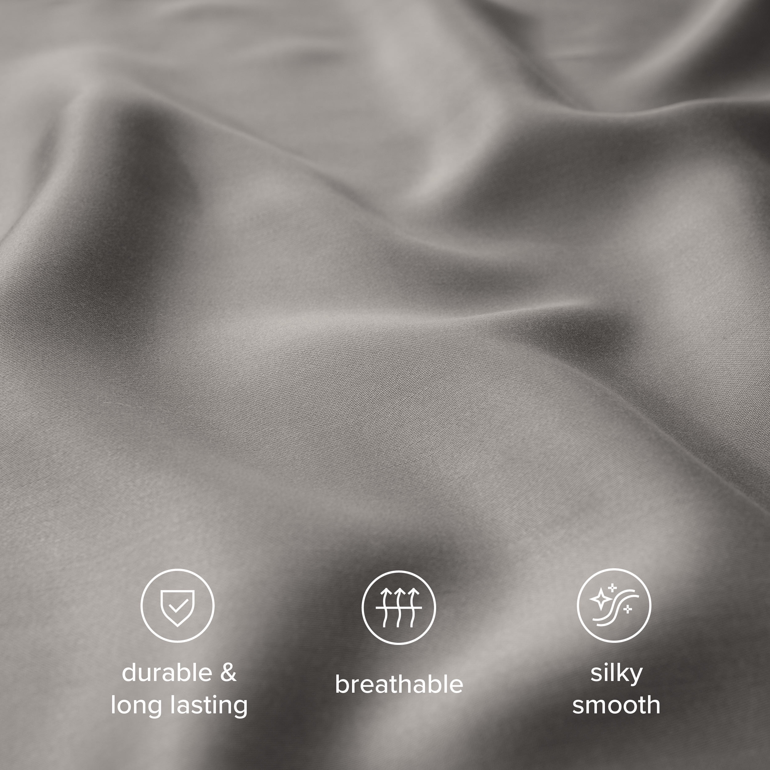 Bare Home TENCEL™ Duvet Cover Set - Lyocell derived from Eucalyptus - Full/Queen, Light Gray