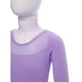 thumbnail image 5 of YiZYiF Kids Girls Sheer Mesh Patchwork Ballet Leotard Dress Ballerina Practice Performance Dancewear Purple 9-10, 5 of 7