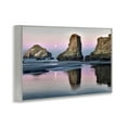 thumbnail image 4 of Stupell Industries Moonlit Beach Cliffs Landscape Photography Gray Framed Art Print Wall Art, 24 x 16, 4 of 10