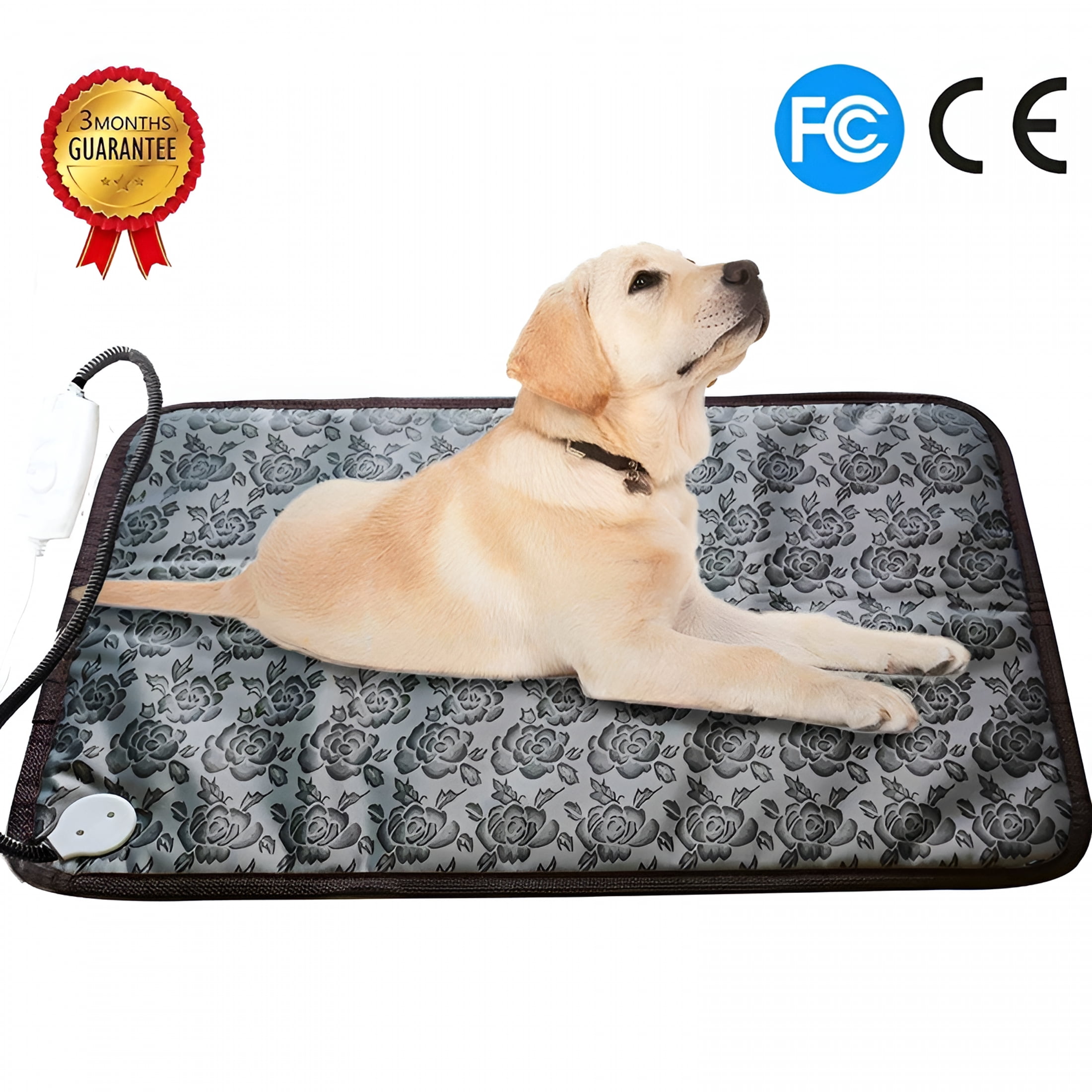 LAMIRO Cat Bed Dogs Bed Waterproof Heated Cat House for Outside Heating Pad for Dogs and Cats with Anti-Bite & Non-Slip,Winter Electric Heating Pad for Small Medium Dogs