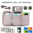 thumbnail image 5 of Funda tipo cartera para iPhone 11 con tarjetero y correa para el hombro para mujer, 5 of 5