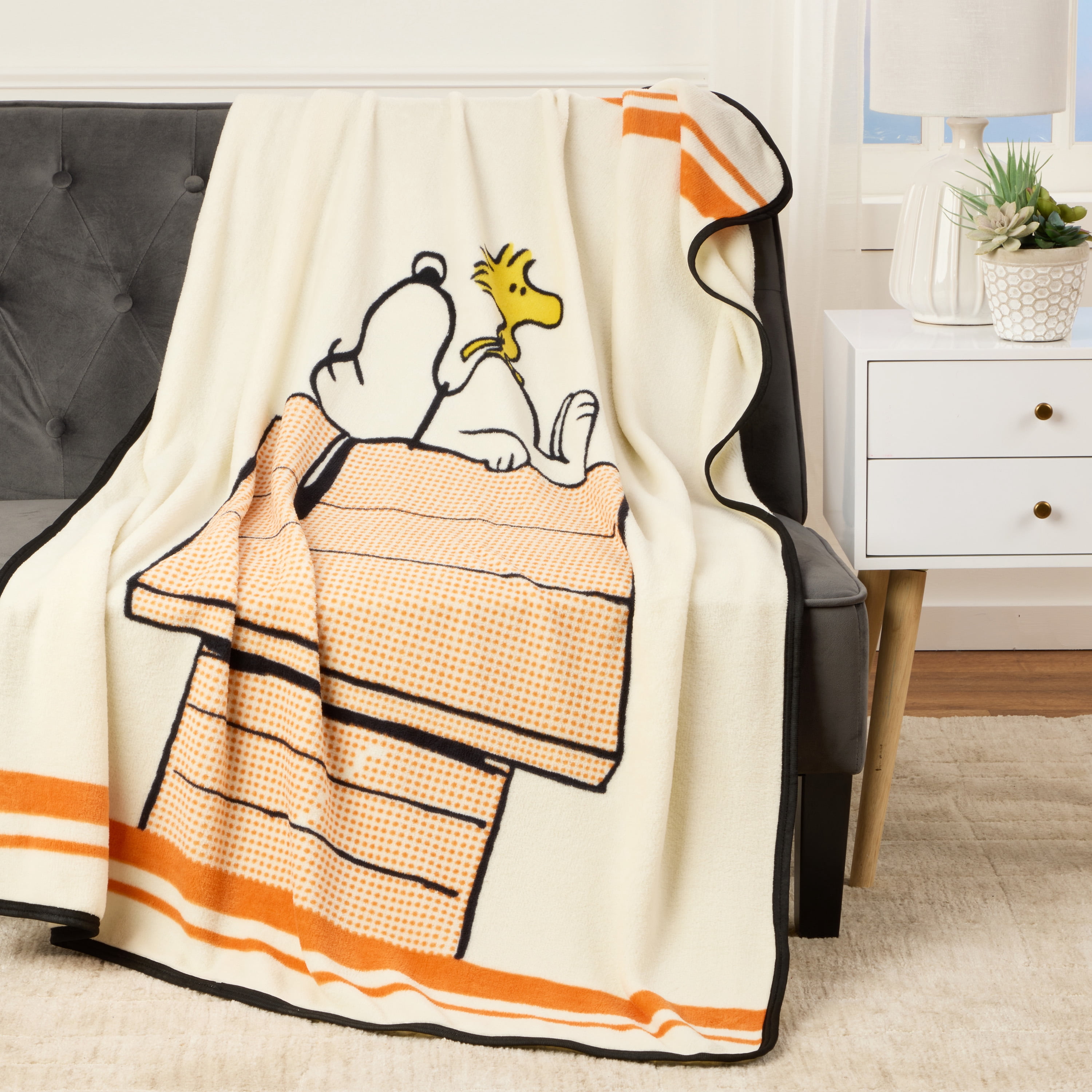 Peanuts Snoopy Kids Print Fleece Throw Blanket, 46 x 60