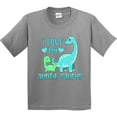 thumbnail image 3 of Inktastic I Love My Auntie-saurus Cute Brontosaurus Family Youth T-Shirt, 3 of 5